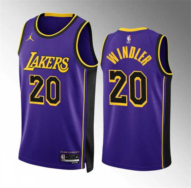 Men%27s Los Angeles Lakers #20 Dylan Windler Purple Statement Edition Stitched Basketball Jersey Dzhi->los angeles lakers->NBA Jersey